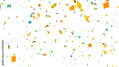 Obraz na płótnie Abstract celebration party with falling paper confetti transparent elements decoration w salonie