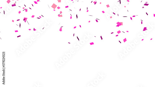 Abstract celebration party with falling paper confetti transparent elements decoration