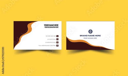 Simple Clean Layout Design Template. Vector business card and template, Clean and simple layout, Personal use business card. Double side creative business card.