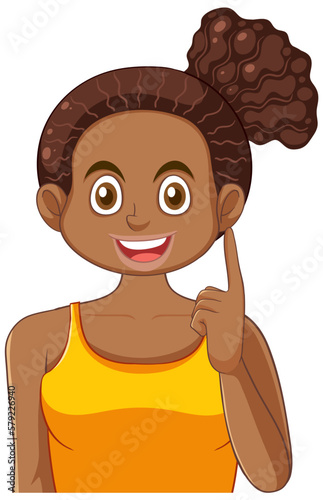 Puberty girl with confidence