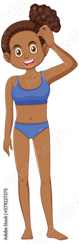 Puberty girl with confidence