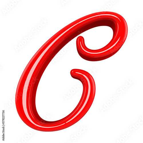 3d Font Red Letter B