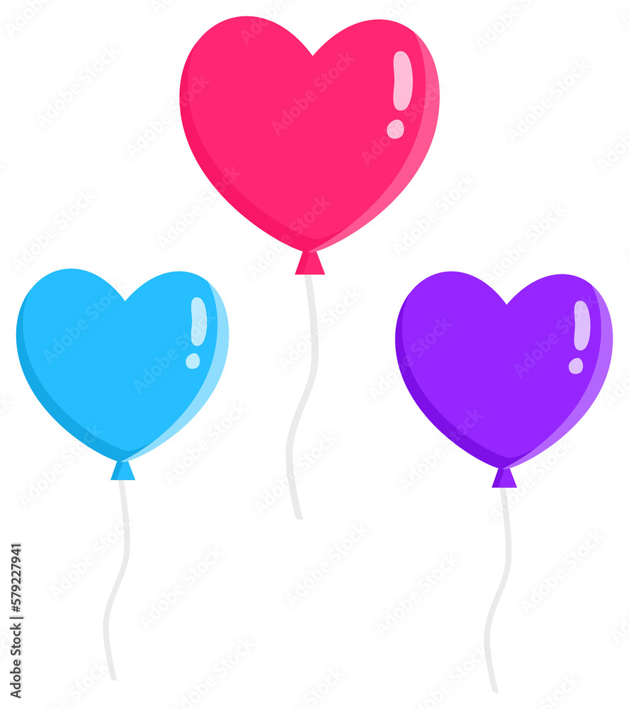 ballons love object sticker png