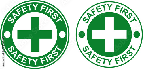 safety first signage logo design printable sign for safety workplace factory manufacture banner