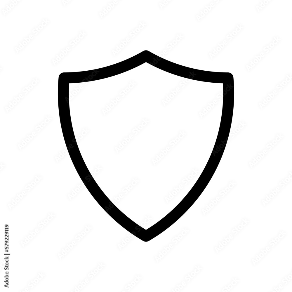 Minimalist vector of a shield. Minimalist vector of a shield.