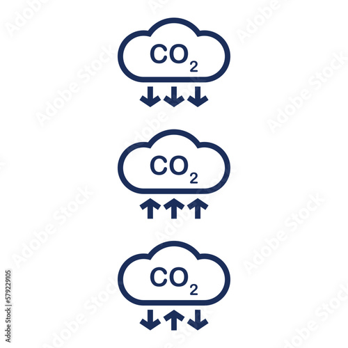 Minimalist vector of CO2 intake and outtake.