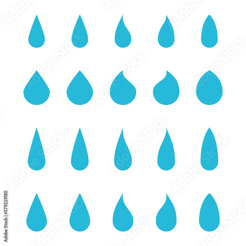 Minimalist vector of water droplets.