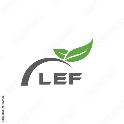 LEF letter nature logo design on white background. LEF creative initials letter leaf logo concept. LEF letter design.
