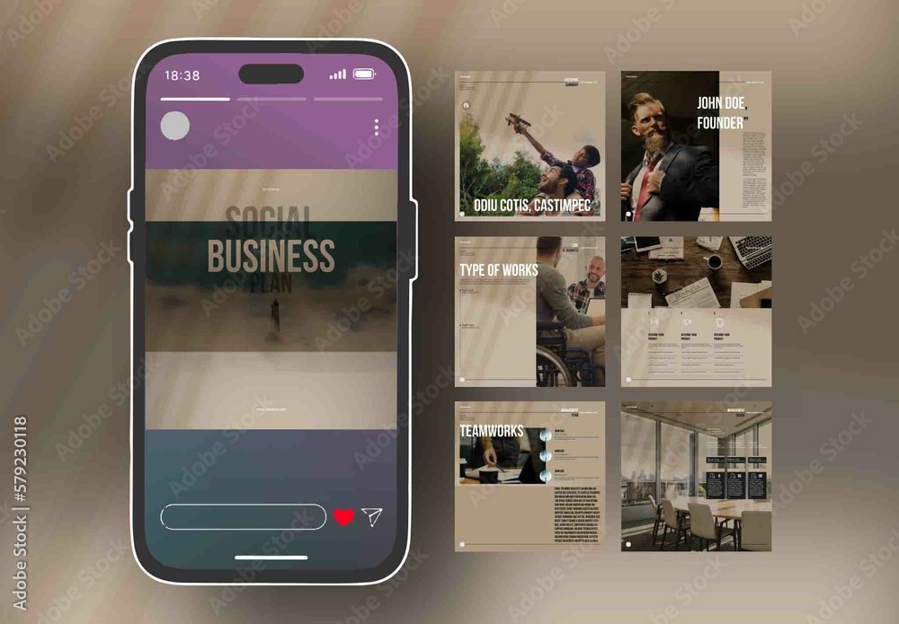 modern-social-media-business-plan-layouts-stock-template-adobe-stock