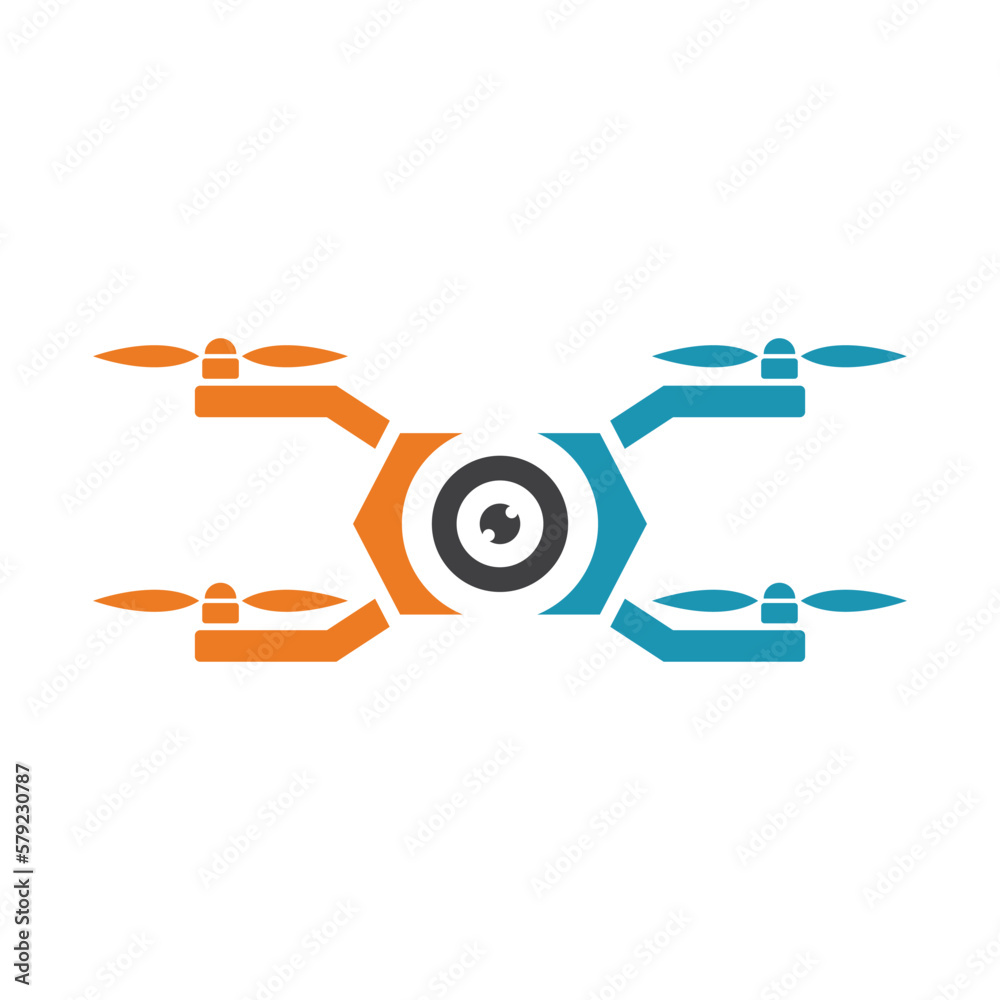 Drone logo template vector icon Drone logo template vector icon