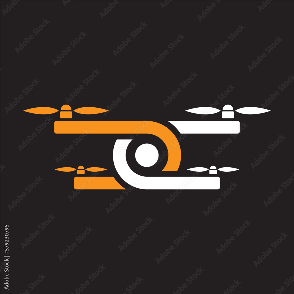 Drone logo template vector icon