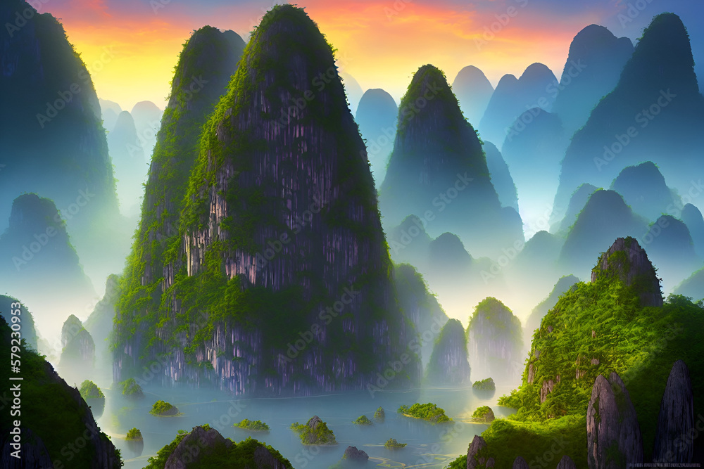 sunrise over the mountains