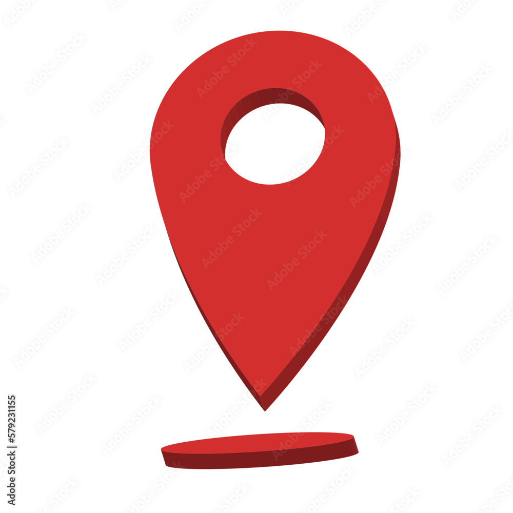 Location icon 3D realistic background vector Location icon 3D realistic background vector