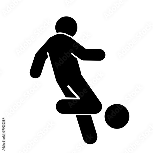 vector illustration of soccer players silhouette 