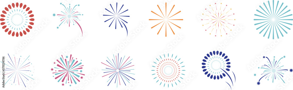 set of fireworks set of fireworks