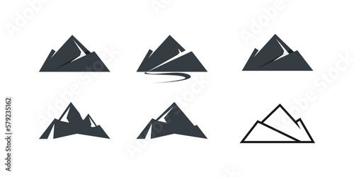 Mountain logo design with creative modern concept idea