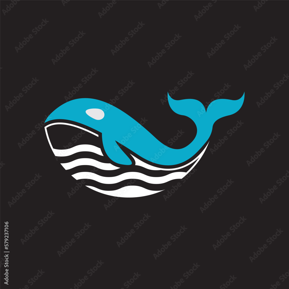Whale vector logo icon design Whale vector logo icon design