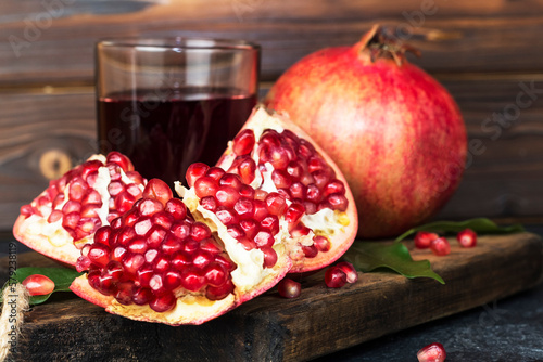 fresh ripe juicy pomegranate