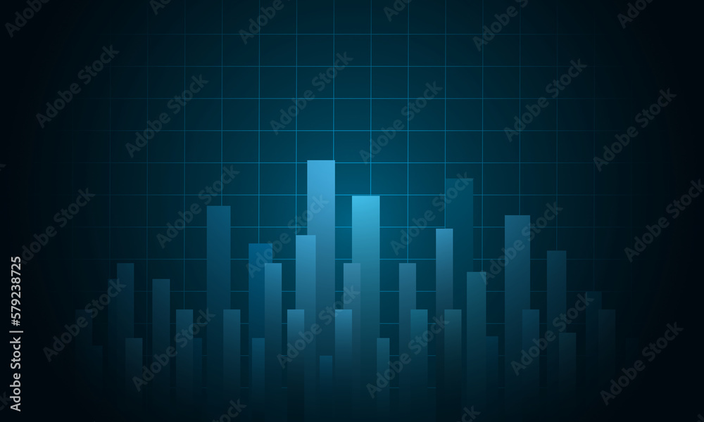 Business candlestick graph chart of the stock market.