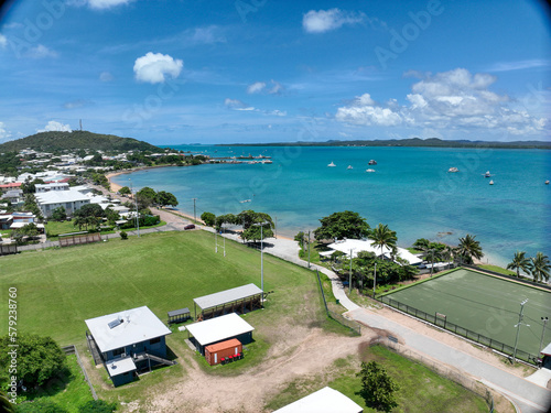 Aerial view of Thursday island in tories straight © AspectDrones