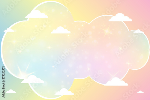 Abstract kawaii Sky Pastel background.