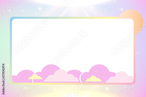 Abstract kawaii Sky Pastel background.