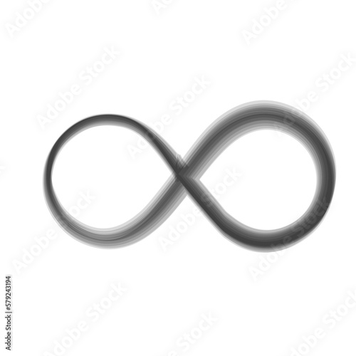 infinity artistic brush stroke vector illustration	