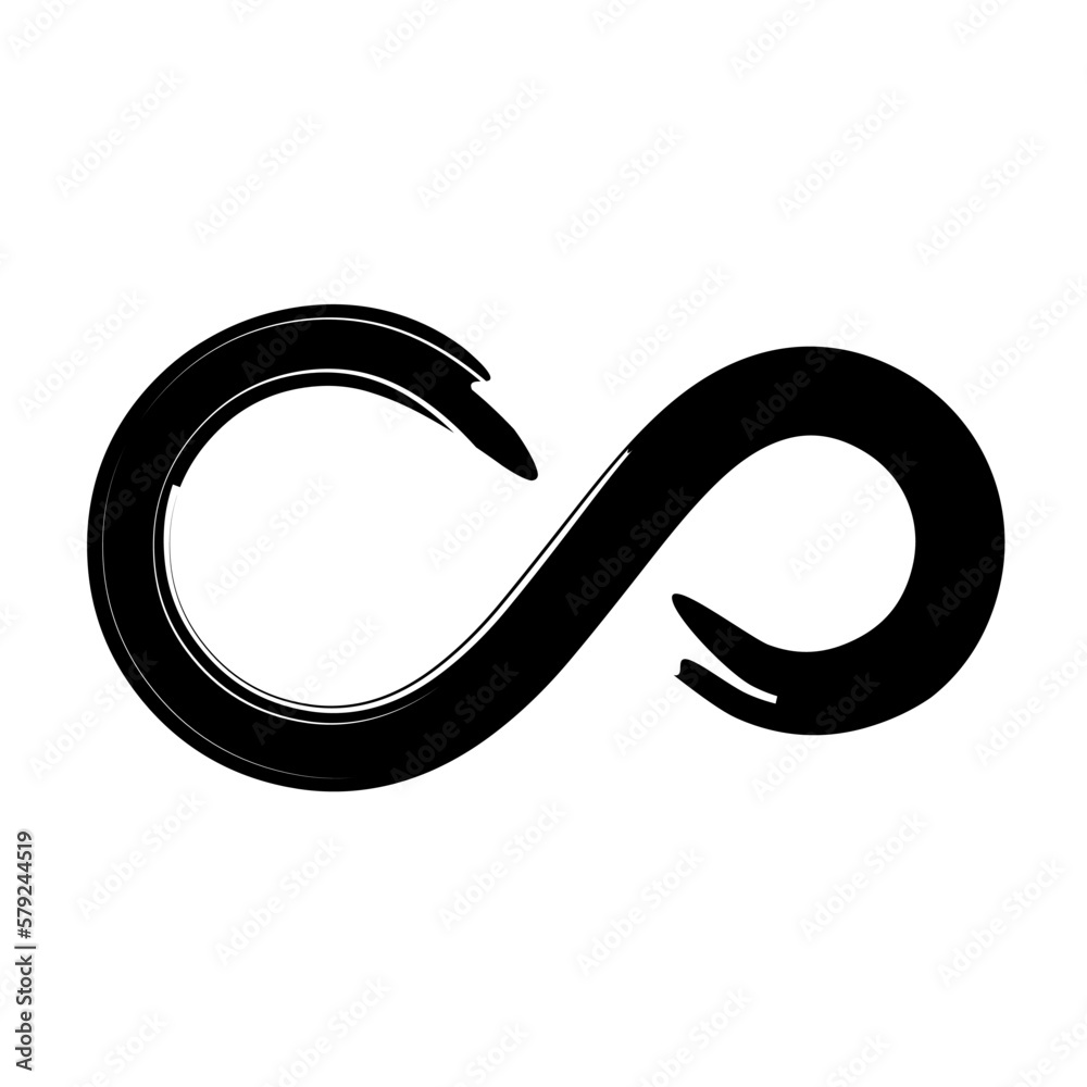 infinity artistic brush stroke vector illustration infinity artistic brush stroke vector illustration