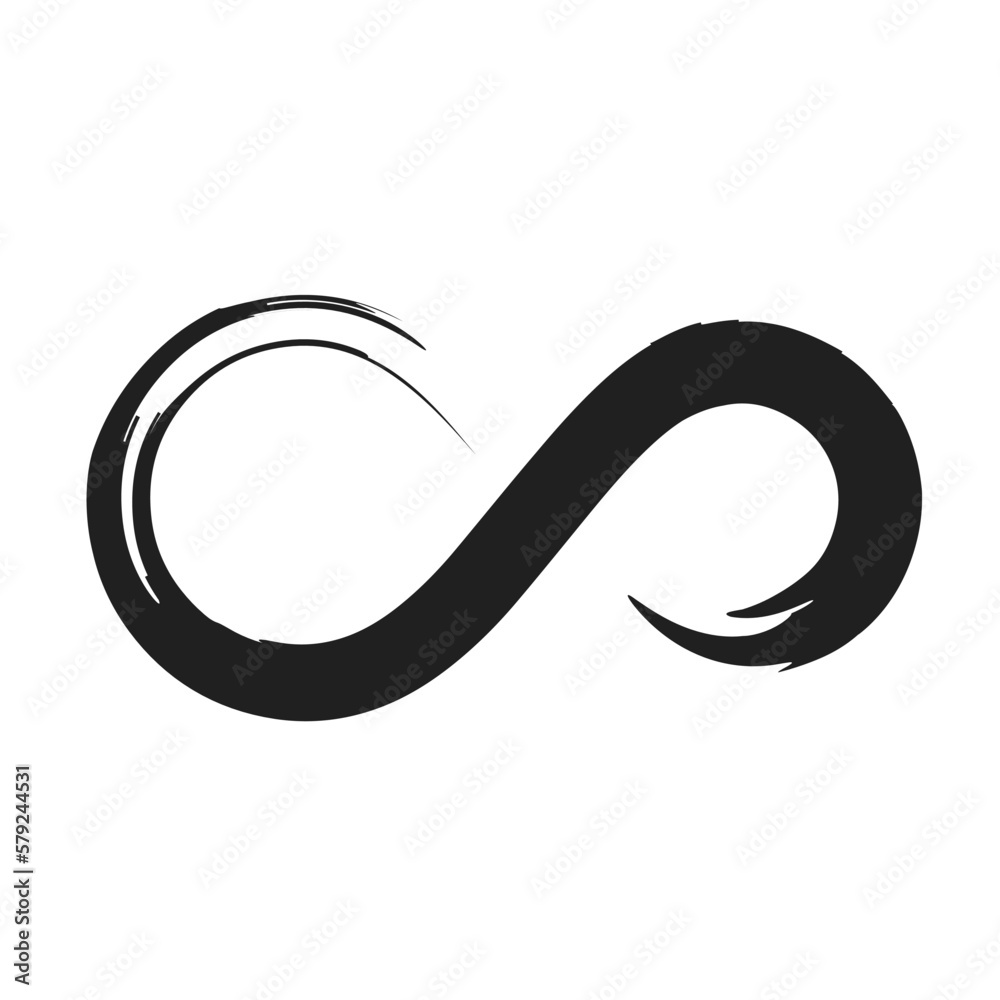 infinity artistic brush stroke vector illustration infinity artistic brush stroke vector illustration