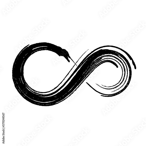 infinity artistic brush stroke vector illustration 