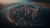 Daytime aerial view of New york city photography