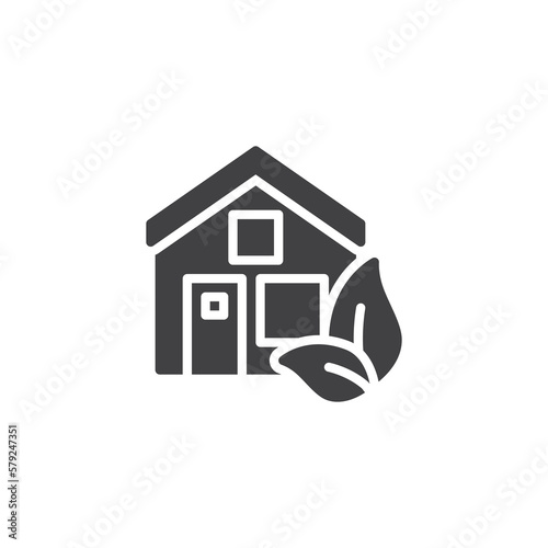 Eco house vector icon