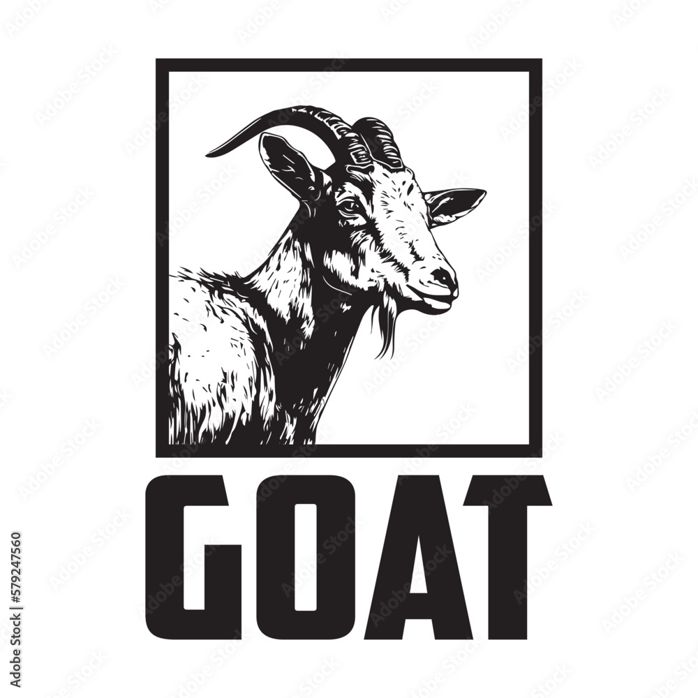 Goat Illustrations Logo, Goat Logo Vector Stock Vector | Adobe Stock