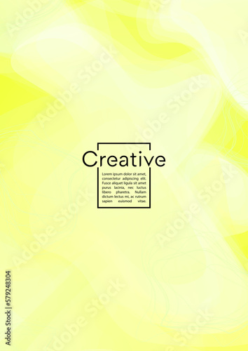 Futuristic Geometric Cover Design with Gradient and Abstract Lines, Figures for your Business. Template Fluid Rainbow Poster Design, Gradient Flow Effect for Electronic Festival.