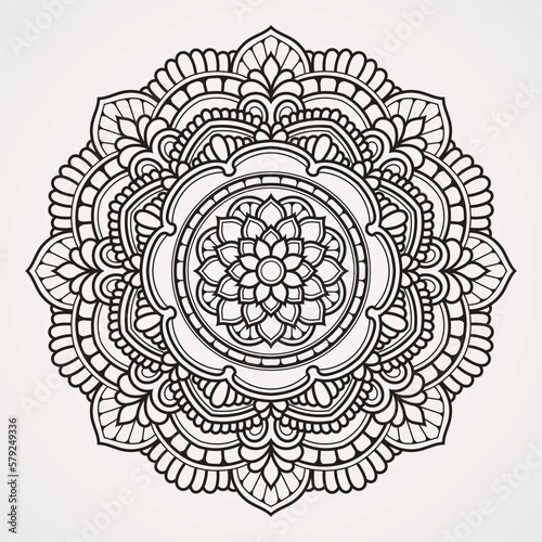 Photography charmingly blooming flower mandalas