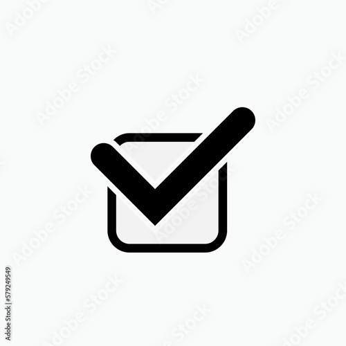 Check Mark Icon - Vector, Sign and Symbol for Design, Presentation, Website or Apps Elements. 