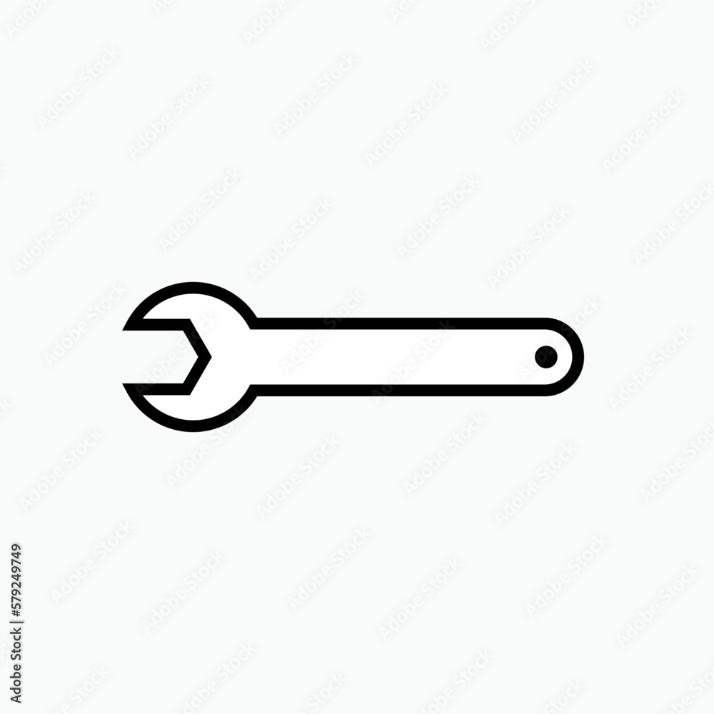 Wrench Icon - Vector, Repair Sign and Setting Symbol for Design, Presentation, Website or Apps Elements. Wrench Icon - Vector, Repair Sign and Setting Symbol for Design, Presentation, Website or Apps Elements.