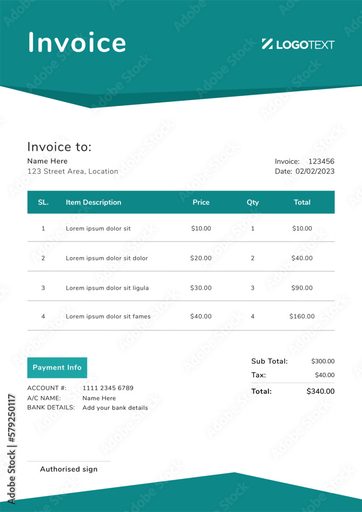 Corporate Invoice Design Template Bill form Business Payments Details Corporate Invoice Design Template Bill form Business Payments Details