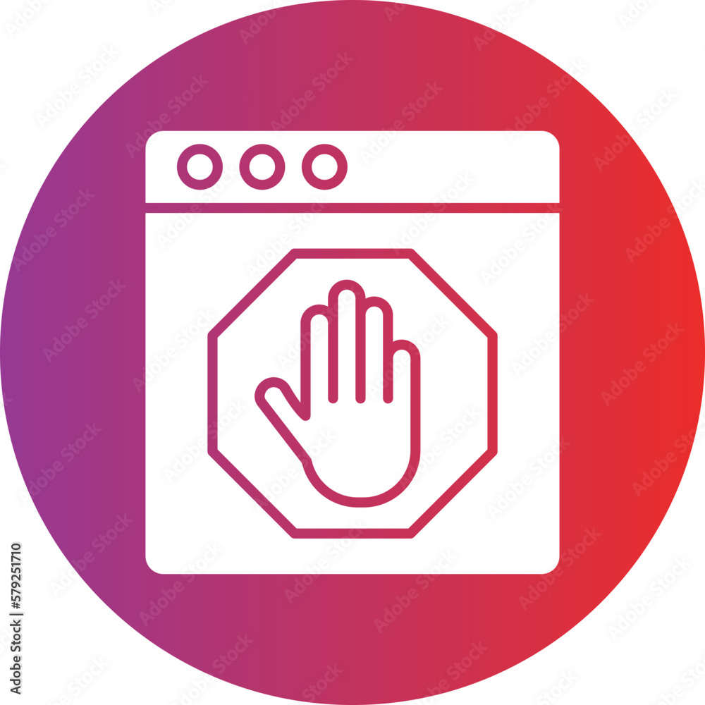 Obraz premium Vector Design AD Blocker Icon Style