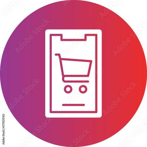 Vector Design Mobile Shopping Icon Style