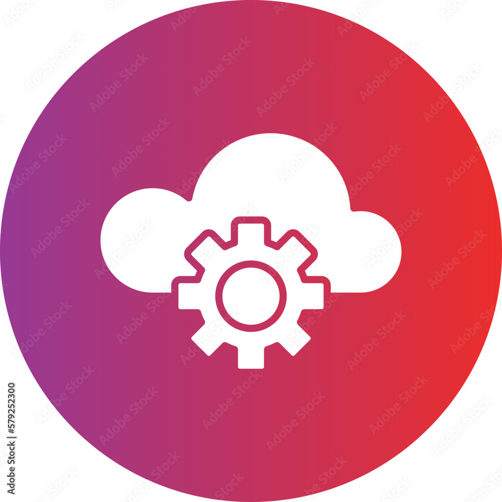Vector Design Cloud Settings Icon Style Vector Design Cloud Settings Icon Style
