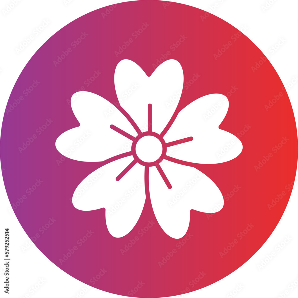 Vector Design Cherry Blossom Icon Style Vector Design Cherry Blossom Icon Style