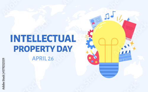 World Intellectual Property Day Illustration with Creativity and