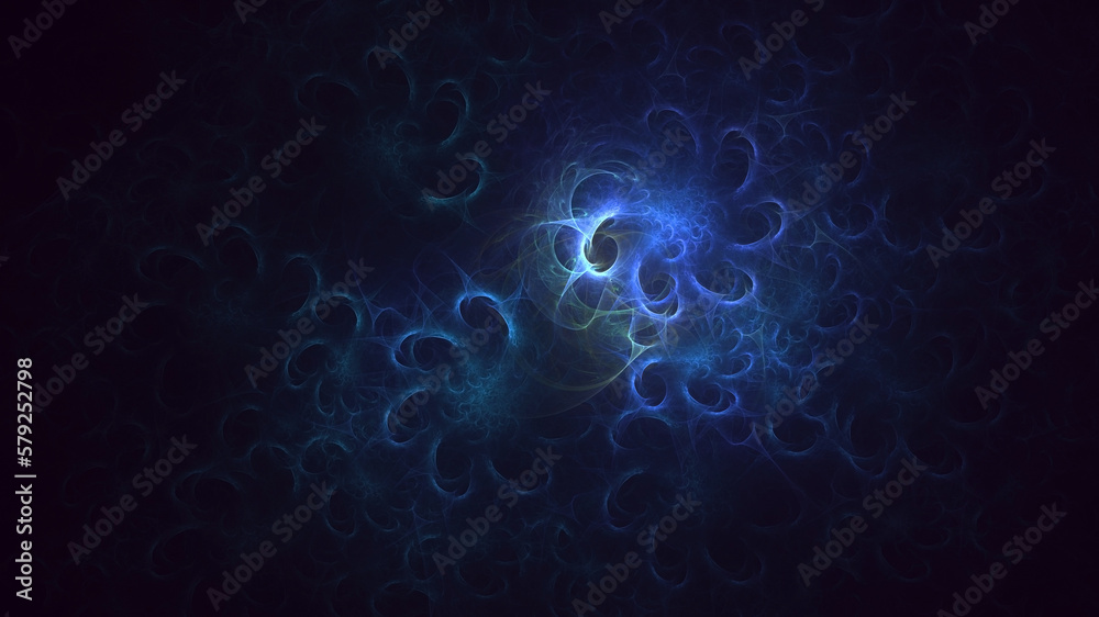 3D rendering abstract colorful fractal light background