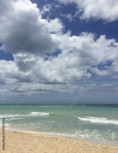 Beach, ocean, and clouds Oahu