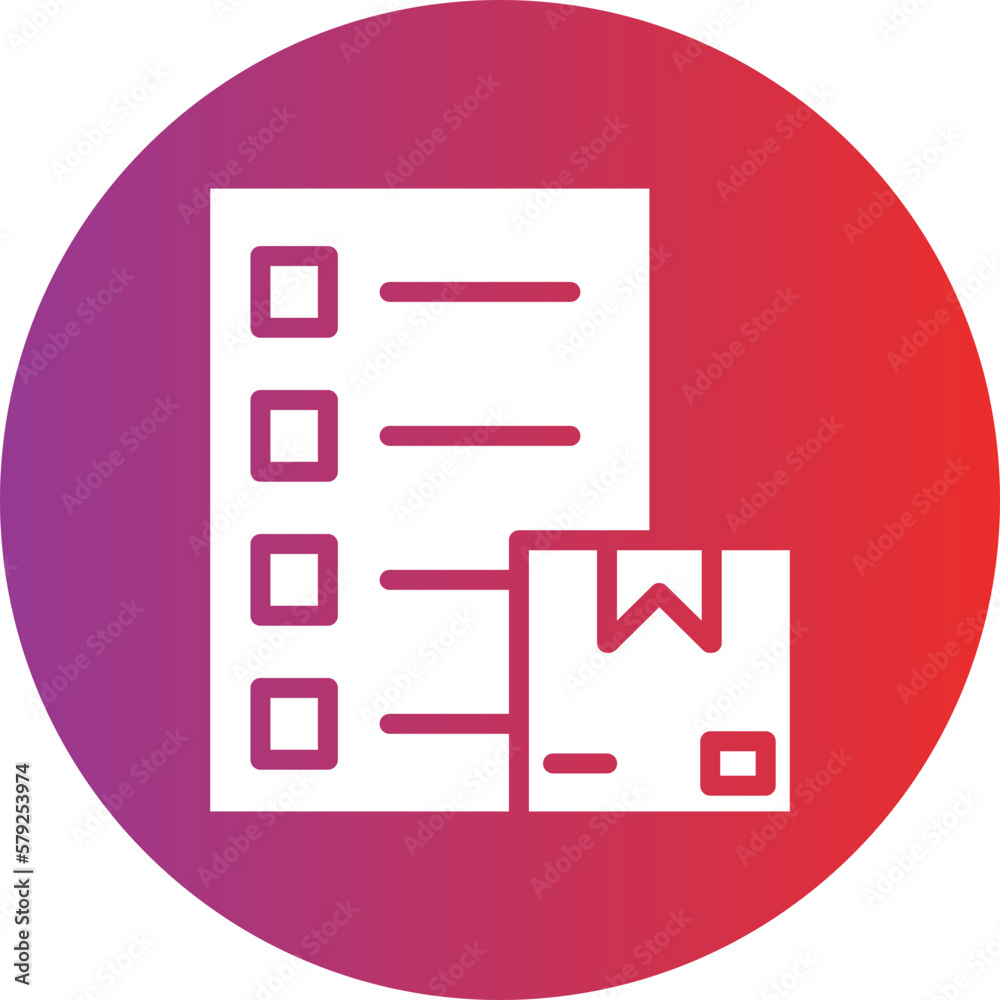 Vector Design Parcels Checklist Icon Style