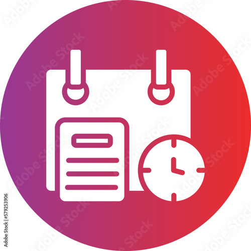 Vector Design Time Plan Icon Style