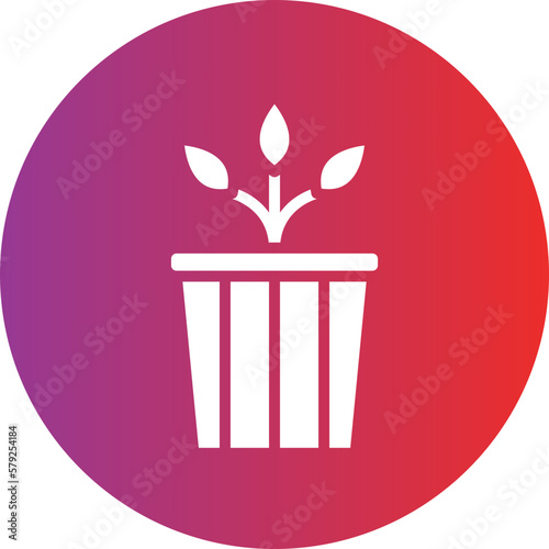 Vector Design Plant Pot Icon Style