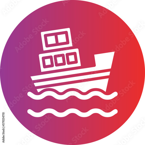 Vector Design Boat Sink Icon Style