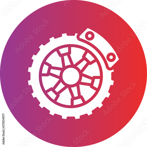 Vector Design Brake Disc Icon Style